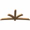 Ekena Millwork Davenport Timber Gable Bracket, Western Red Cedar, 96"W x 44"H x 3 1/2"D x 5 1/2"F, 11/12 Pitch GBW096X44X0406DAV00SWR - alternate 2